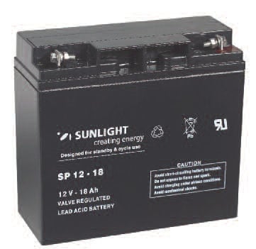 Акумулатор SUNLIGHT 12V 18AH SPA