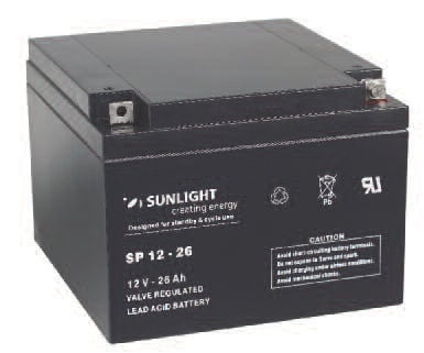 Акумулатор SUNLIGHT 12V 26AH SPA