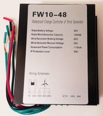 . . Водоусттойчив контролер за зареждане на вятърен генератор FW10-48