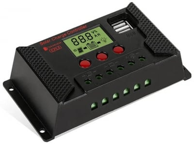 . . Контролер регулатор за соларни панели CPLS-50A 12V/24V с USB порт и LCD дисплей