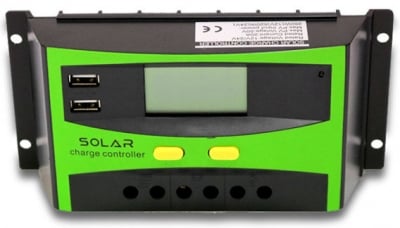. . Контролер регулатор за соларни панели LS-20A 12V/24V с USB порт и LCD дисплей