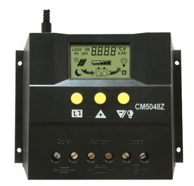 . . Контролер регулатор за соларни панели CM5048Z 50A/48V с LCD дисплей