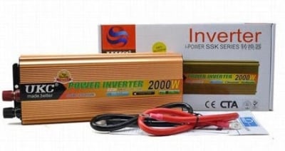 Инвертор UKC SSK-2000W, преобразувател на напрежение от 12V на 220V / 2000W