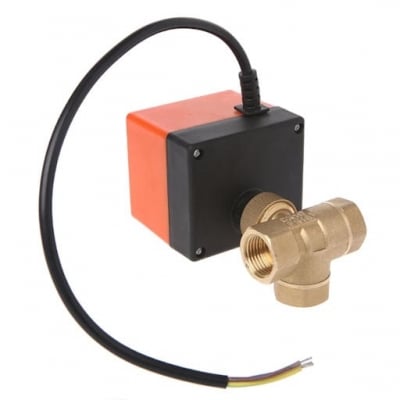 Ел. задвижка 3-пътна SK T2012-02 3/4"120° 220V
